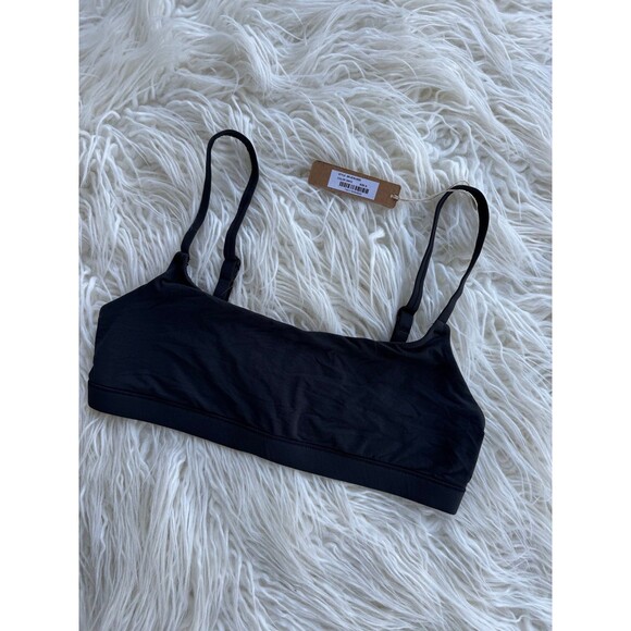 Skims Fits Everybody Scoop Neck Bralette Onyx Size Small - Picture 4 of 7